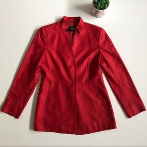 Akris Cashmere Blend Red Fitted Blazer 8